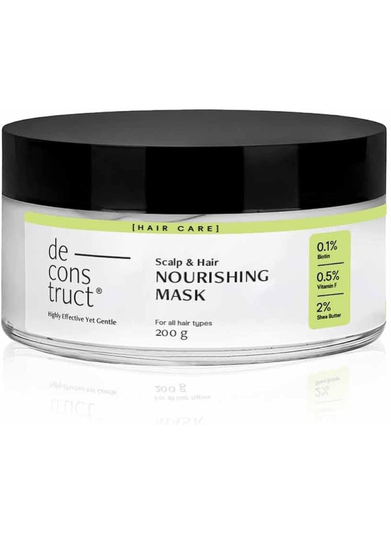Deconstruct Nourishing Shampoo & Hair Mask Kit | With Keratin, Biotin, Vitamin F & Shea Butter | Deep Conditioning For Dry & Frizzy Hair | Prevents Hair Breakage | For Men & Women | 200ml + 200g - Image 4